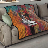 Thomas Sankara Burkina Faso Quilt with Bold Portrait and The Upright Man Tribute Design - Wonder Print Shop