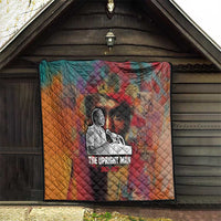 Thomas Sankara Burkina Faso Quilt with Bold Portrait and The Upright Man Tribute Design - Wonder Print Shop