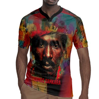 Thomas Sankara Burkina Faso Rugby Jersey with Bold Portrait and The Upright Man Tribute Design - Wonder Print Shop