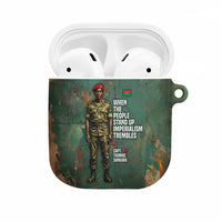 Burkina Faso Thomas Sankara AirPods Case with Military Stance and Anti-Imperialist Quote Tribute Design - Wonder Print Shop