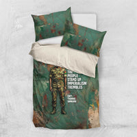 Burkina Faso Thomas Sankara Bedding Set with Military Stance and Anti-Imperialist Quote Tribute Design - Wonder Print Shop