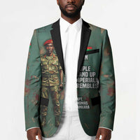 Burkina Faso Thomas Sankara Blazer with Military Stance and Anti-Imperialist Quote Tribute Design - Wonder Print Shop