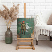 Burkina Faso Thomas Sankara Canvas Wall Art with Military Stance and Anti-Imperialist Quote Tribute Design - Wonder Print Shop