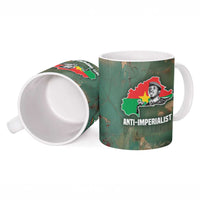 Burkina Faso Thomas Sankara Ceramic Mug with Military Stance and Anti-Imperialist Quote Tribute Design - Wonder Print Shop