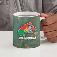 Burkina Faso Thomas Sankara Ceramic Mug with Military Stance and Anti-Imperialist Quote Tribute Design - Wonder Print Shop