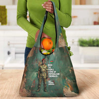 Burkina Faso Thomas Sankara Grocery Bag with Military Stance and Anti-Imperialist Quote Tribute Design - Wonder Print Shop