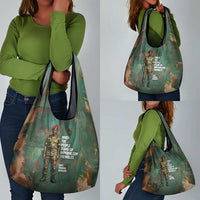 Burkina Faso Thomas Sankara Grocery Bag with Military Stance and Anti-Imperialist Quote Tribute Design - Wonder Print Shop