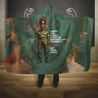 Burkina Faso Thomas Sankara Hooded Blanket with Military Stance and Anti-Imperialist Quote Tribute Design - Wonder Print Shop