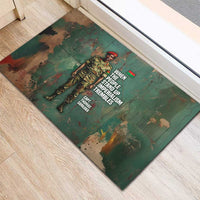 Burkina Faso Thomas Sankara Rubber Doormat with Military Stance and Anti-Imperialist Quote Tribute Design - Wonder Print Shop
