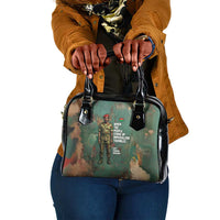 Burkina Faso Thomas Sankara Shoulder Handbag with Military Stance and Anti-Imperialist Quote Tribute Design - Wonder Print Shop