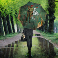 Burkina Faso Thomas Sankara Umbrella with Military Stance and Anti-Imperialist Quote Tribute Design - Wonder Print Shop