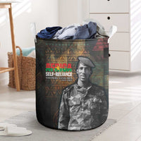 Thomas Sankara Laundry Basket Burkina Faso Africa Self-Reliance Message and Military Portrait - Wonder Print Shop