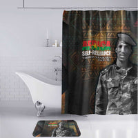 Thomas Sankara Bathroom Set Burkina Faso Africa Self-Reliance Message and Military Portrait - Wonder Print Shop