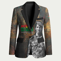 Thomas Sankara Blazer Burkina Faso Africa Self-Reliance Message and Military Portrait - Wonder Print Shop