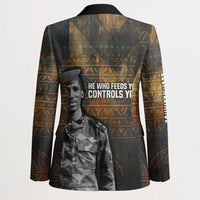 Thomas Sankara Blazer Burkina Faso Africa Self-Reliance Message and Military Portrait - Wonder Print Shop