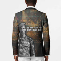 Thomas Sankara Blazer Burkina Faso Africa Self-Reliance Message and Military Portrait - Wonder Print Shop