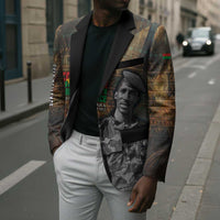 Thomas Sankara Blazer Burkina Faso Africa Self-Reliance Message and Military Portrait - Wonder Print Shop