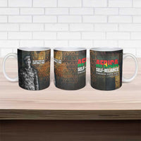 Thomas Sankara Ceramic Mug Burkina Faso Africa Self-Reliance Message and Military Portrait - Wonder Print Shop