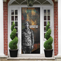Thomas Sankara Door Cover Burkina Faso Africa Self-Reliance Message and Military Portrait - Wonder Print Shop