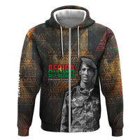 Thomas Sankara Hoodie Burkina Faso Africa Self-Reliance Message and Military Portrait - Wonder Print Shop