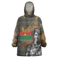 Thomas Sankara Kid Wearable Blanket Hoodie Burkina Faso Africa Self-Reliance Message and Military Portrait - Wonder Print Shop