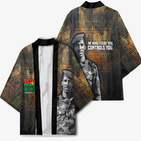 Thomas Sankara Kimono Burkina Faso Africa Self-Reliance Message and Military Portrait - Wonder Print Shop