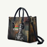 Thomas Sankara Leather Bag Burkina Faso Africa Self-Reliance Message and Military Portrait - Wonder Print Shop
