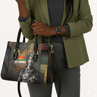 Thomas Sankara Leather Bag Burkina Faso Africa Self-Reliance Message and Military Portrait - Wonder Print Shop