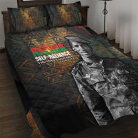Thomas Sankara Quilt Bed Set Burkina Faso Africa Self-Reliance Message and Military Portrait - Wonder Print Shop
