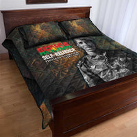 Thomas Sankara Quilt Bed Set Burkina Faso Africa Self-Reliance Message and Military Portrait - Wonder Print Shop