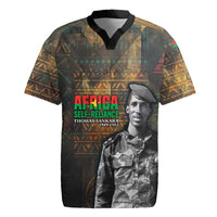 Thomas Sankara Rugby Jersey Burkina Faso Africa Self-Reliance Message and Military Portrait - Wonder Print Shop