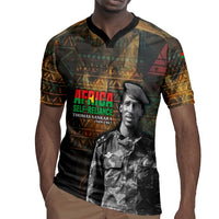 Thomas Sankara Rugby Jersey Burkina Faso Africa Self-Reliance Message and Military Portrait - Wonder Print Shop