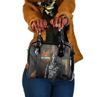 Thomas Sankara Shoulder Handbag Burkina Faso Africa Self-Reliance Message and Military Portrait - Wonder Print Shop