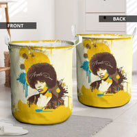 Angela Davis Laundry Basket Bold Pop Art Style Freedom Is a Constant Struggle Quote Civil Rights Activist - Wonder Print Shop