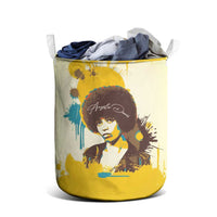 Angela Davis Laundry Basket Bold Pop Art Style Freedom Is a Constant Struggle Quote Civil Rights Activist - Wonder Print Shop