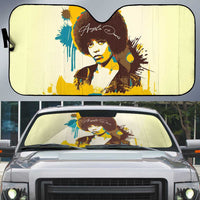 Angela Davis Auto Sun Shade Bold Pop Art Style Freedom Is a Constant Struggle Quote Civil Rights Activist - Wonder Print Shop