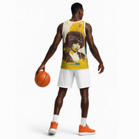 Angela Davis Basketball Jersey Bold Pop Art Style Freedom Is a Constant Struggle Quote Civil Rights Activist - Wonder Print Shop