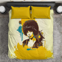 Angela Davis Bedding Set Bold Pop Art Style Freedom Is a Constant Struggle Quote Civil Rights Activist - Wonder Print Shop
