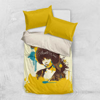 Angela Davis Bedding Set Bold Pop Art Style Freedom Is a Constant Struggle Quote Civil Rights Activist - Wonder Print Shop