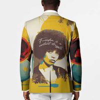 Angela Davis Blazer Bold Pop Art Style Freedom Is a Constant Struggle Quote Civil Rights Activist - Wonder Print Shop