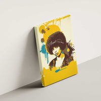Angela Davis Canvas Wall Art Bold Pop Art Style Freedom Is a Constant Struggle Quote Civil Rights Activist - Wonder Print Shop