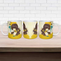 Angela Davis Ceramic Mug Bold Pop Art Style Freedom Is a Constant Struggle Quote Civil Rights Activist - Wonder Print Shop