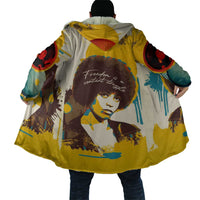 Angela Davis Cloak Bold Pop Art Style Freedom Is a Constant Struggle Quote Civil Rights Activist - Wonder Print Shop