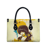 Angela Davis Leather Bag Bold Pop Art Style Freedom Is a Constant Struggle Quote Civil Rights Activist - Wonder Print Shop