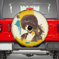 Angela Davis Spare Tire Cover Bold Pop Art Style Freedom Is a Constant Struggle Quote Civil Rights Activist - Wonder Print Shop