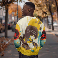Angela Davis Sweatshirt Bold Pop Art Style Freedom Is a Constant Struggle Quote Civil Rights Activist - Wonder Print Shop