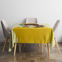 Angela Davis Tablecloth Bold Pop Art Style Freedom Is a Constant Struggle Quote Civil Rights Activist - Wonder Print Shop