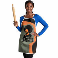 Angela Davis Apron Retro Graphic Design I Am Changing the Things I Cannot Accept Quote Civil Rights Empowerment Tribute - Wonder Print Shop