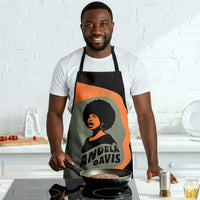 Angela Davis Apron Retro Graphic Design I Am Changing the Things I Cannot Accept Quote Civil Rights Empowerment Tribute - Wonder Print Shop