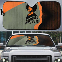 Angela Davis Auto Sun Shade Retro Graphic Design I Am Changing the Things I Cannot Accept Quote Civil Rights Empowerment Tribute - Wonder Print Shop